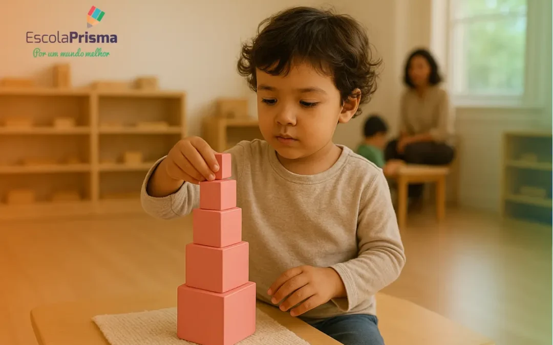 o mundo na ponta dos dedos - a educação dos sentidos e a magia dos materiais montessori na escola prisma