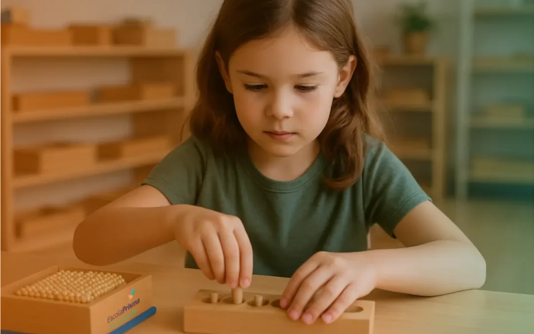 repetição do exercício no método montessori na escola prisma - o caminho da maestria e concentração plena